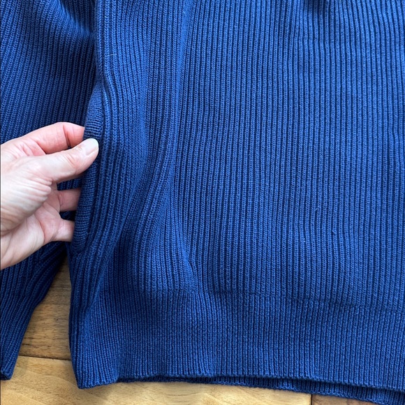 Vtg 90s Eddie Bauer shaker knit 1/4 zip sweater - Picture 4 of 5